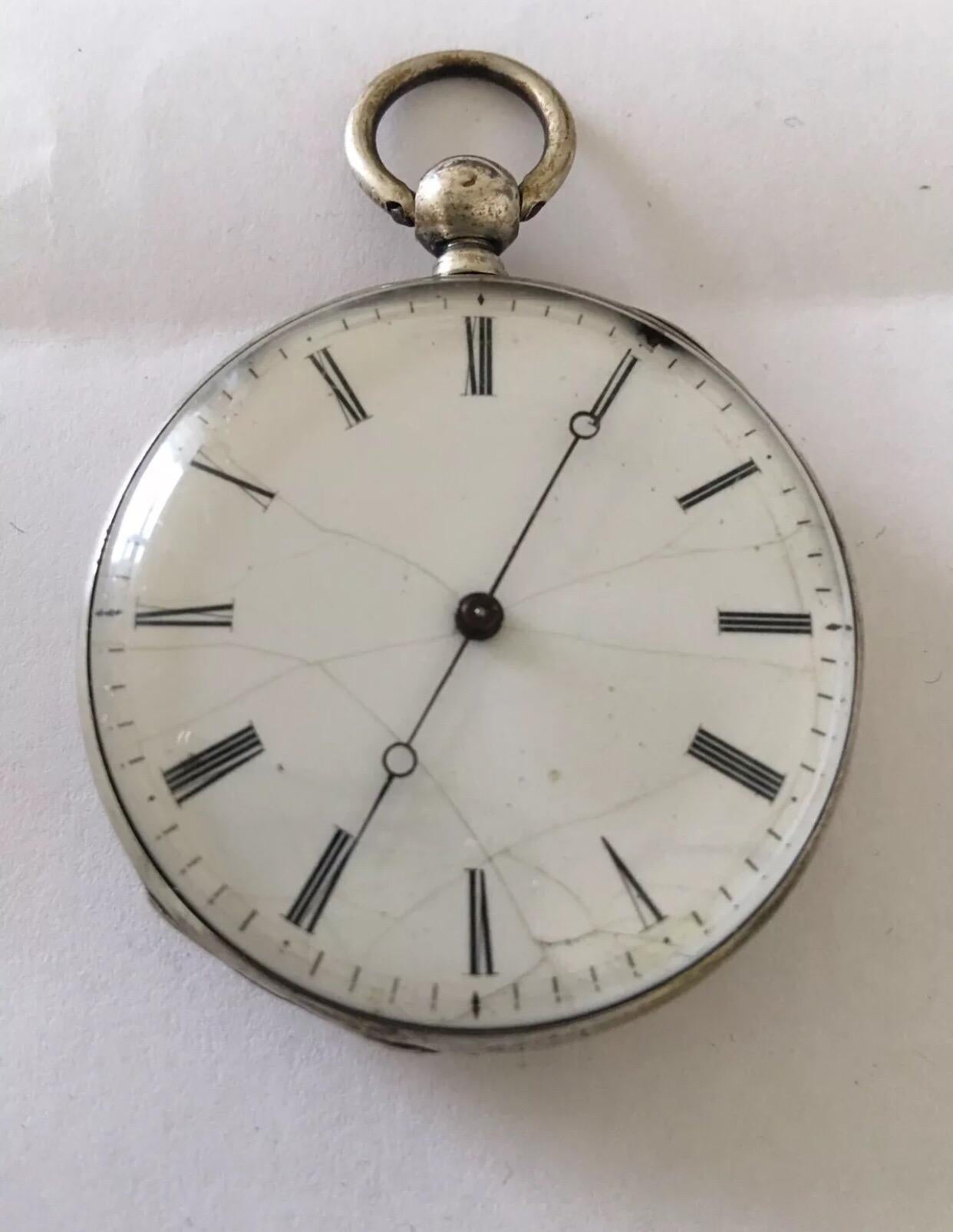 Antique Silver Key-Wind Pocket Watch with Very Fine Hands 7
