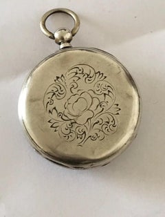 Antique Silver Key-Wind Pocket Watch with Very Fine Hands
