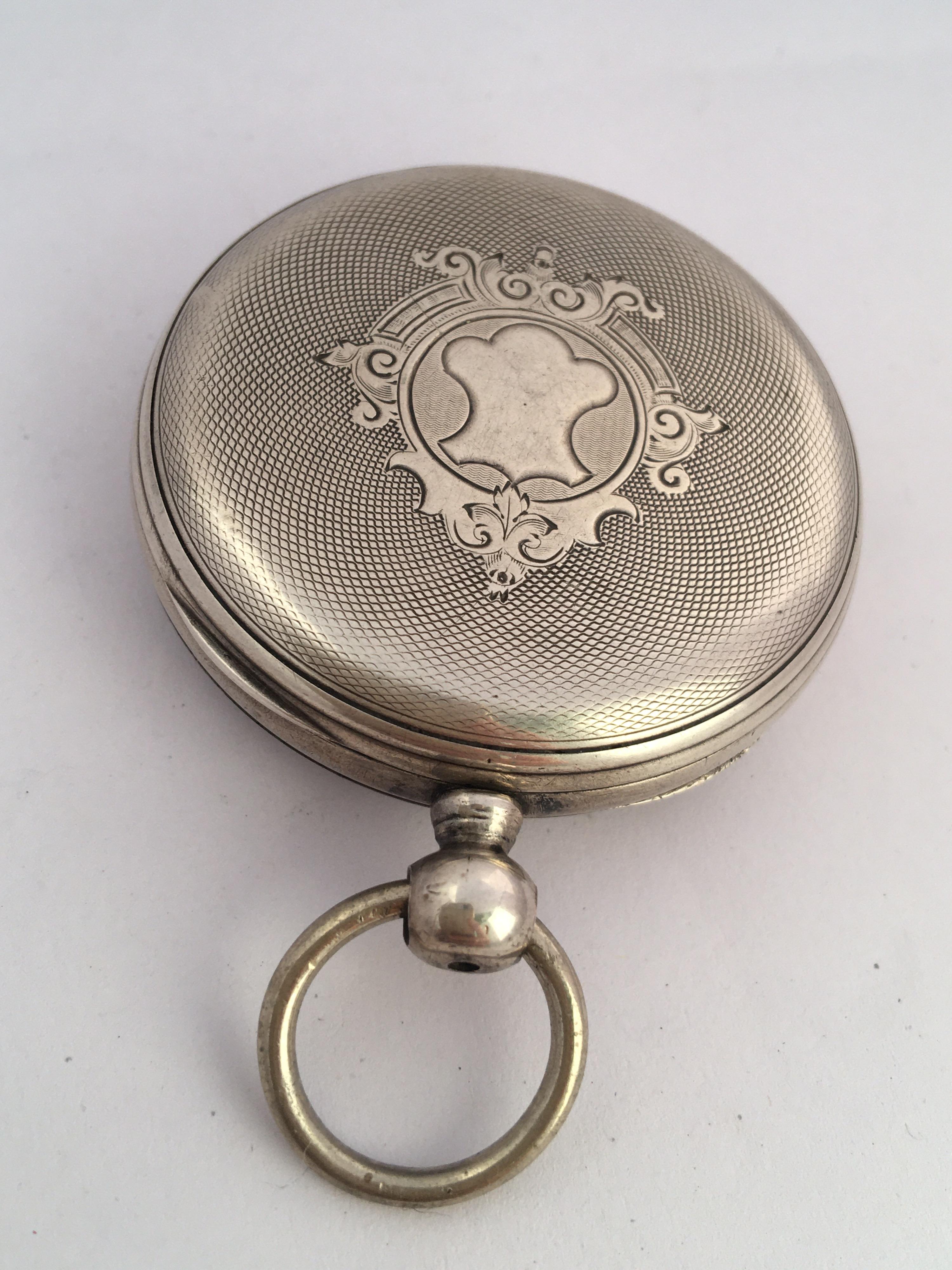 Antique Silver Key Winding Pocket For Sale 8