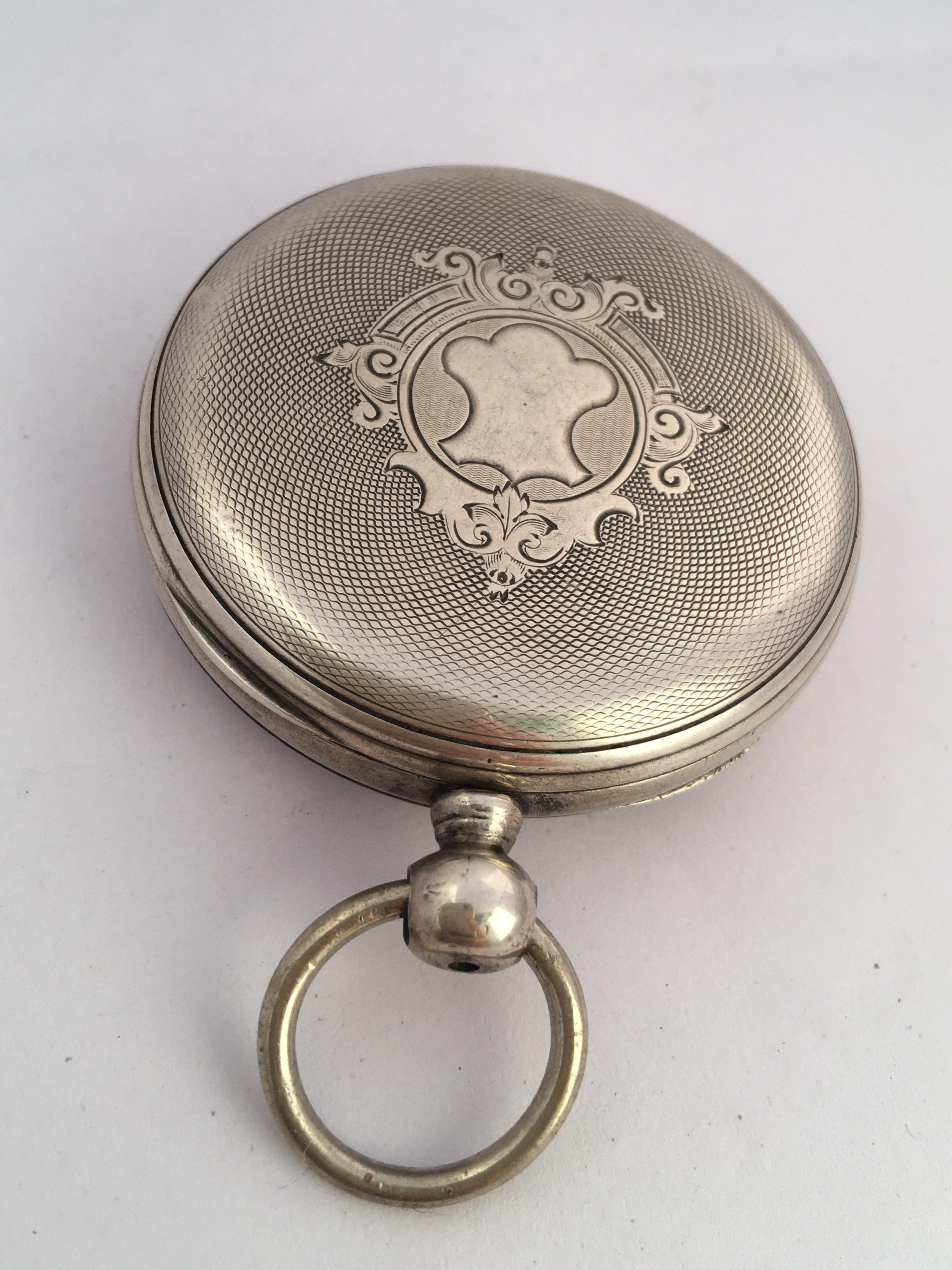 Antique Silver Key Winding Pocket For Sale 7