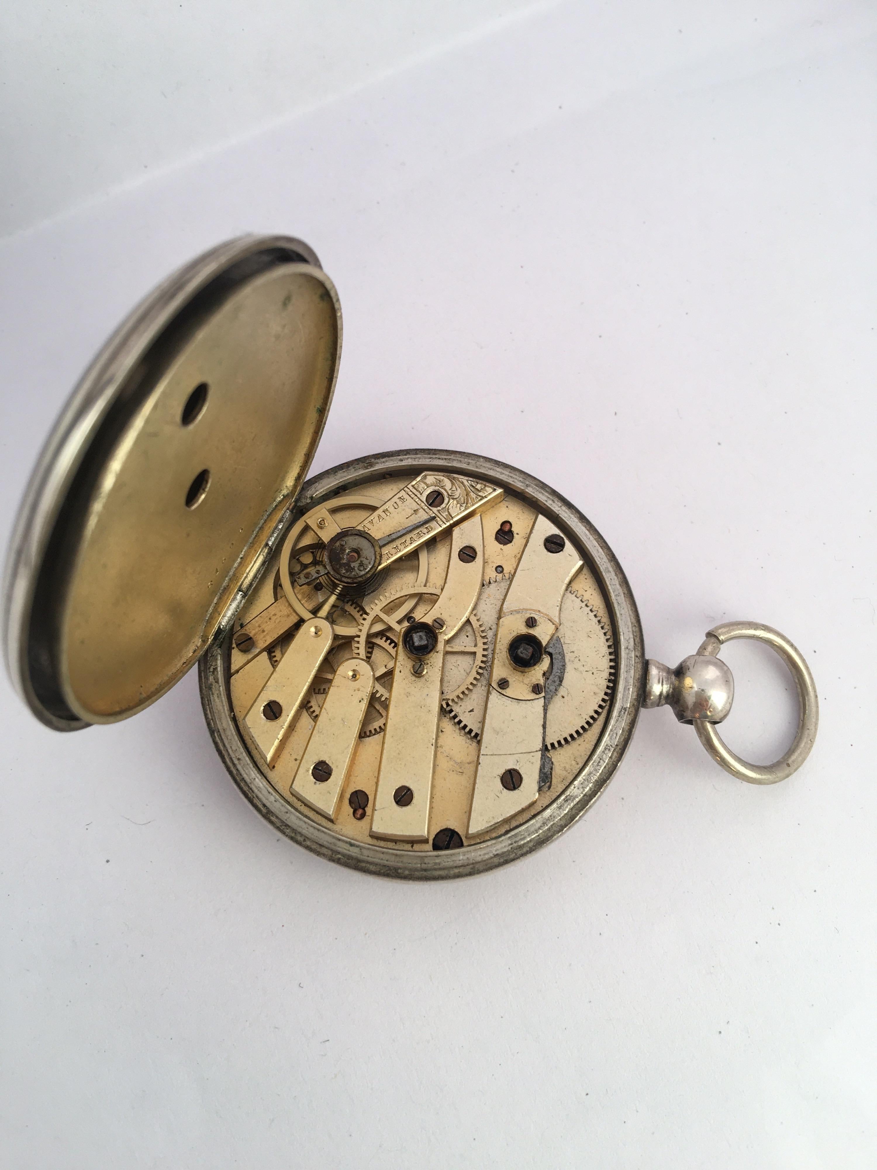 Antique Silver Key Winding Pocket For Sale 1