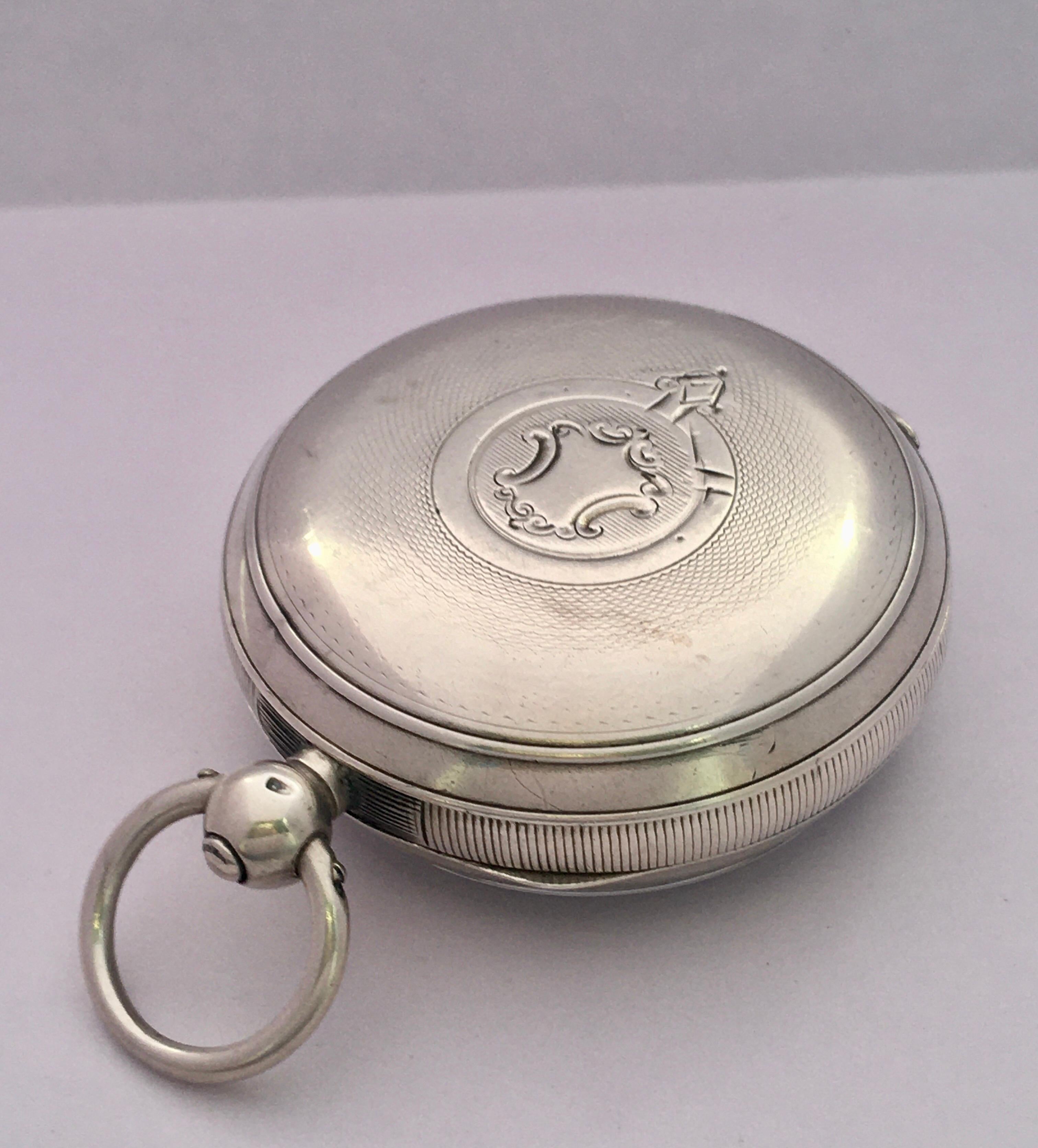 Antique Silver Key-Winding Pocket Watch Signed by Dent 3