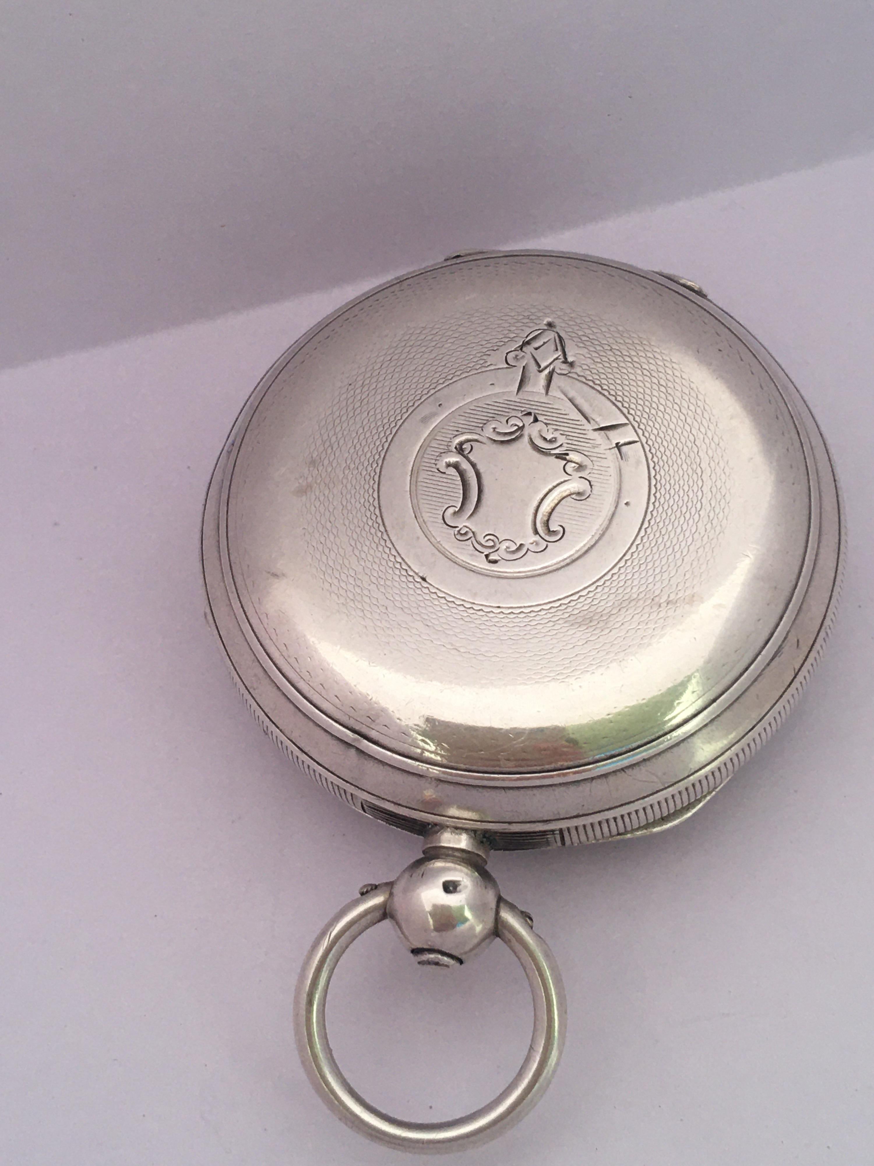 Antique Silver Key-Winding Pocket Watch Signed by Dent 9