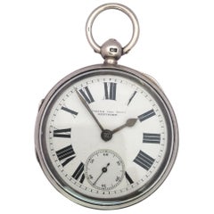 Antique Silver Key-Winding Pocket Watch Signed by Dent