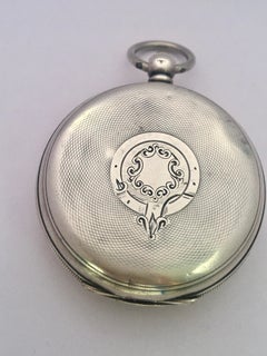 Antique Silver Key Winding Pocket Watch Signed H. E. Peck London