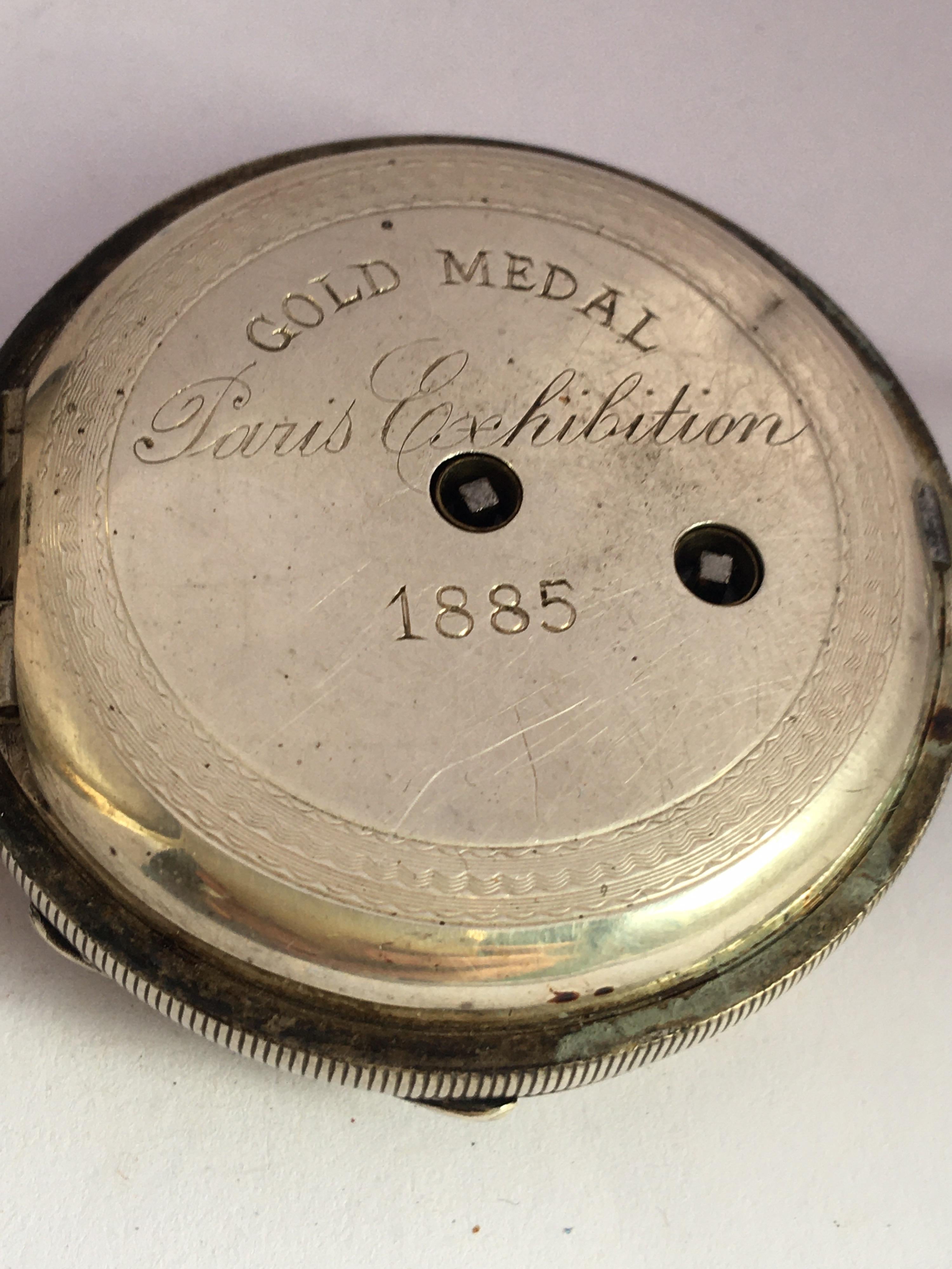 Antique Silver Key Winding Pocket Watch Signed KENDAL & DENT In Fair Condition In Carlisle, GB