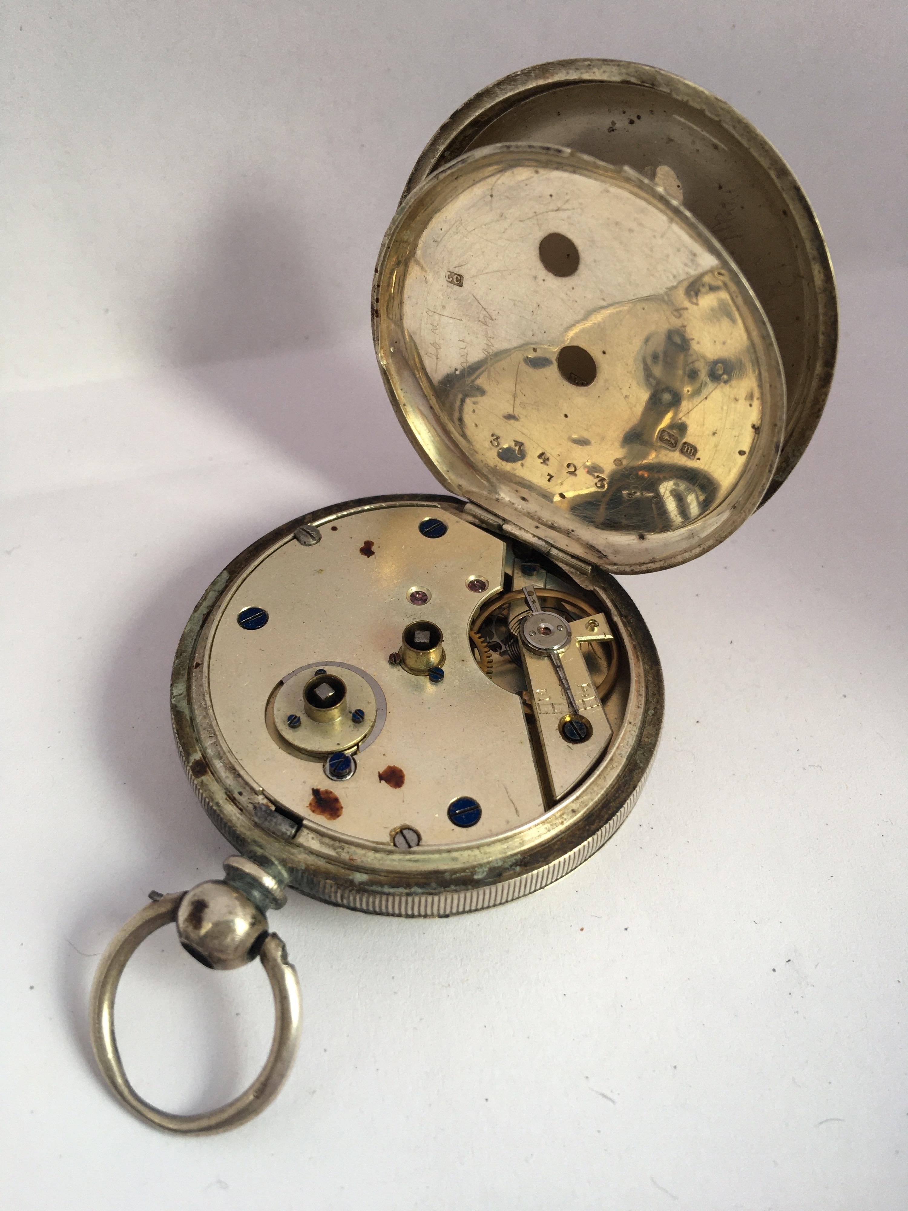 Women's or Men's Antique Silver Key Winding Pocket Watch Signed KENDAL & DENT