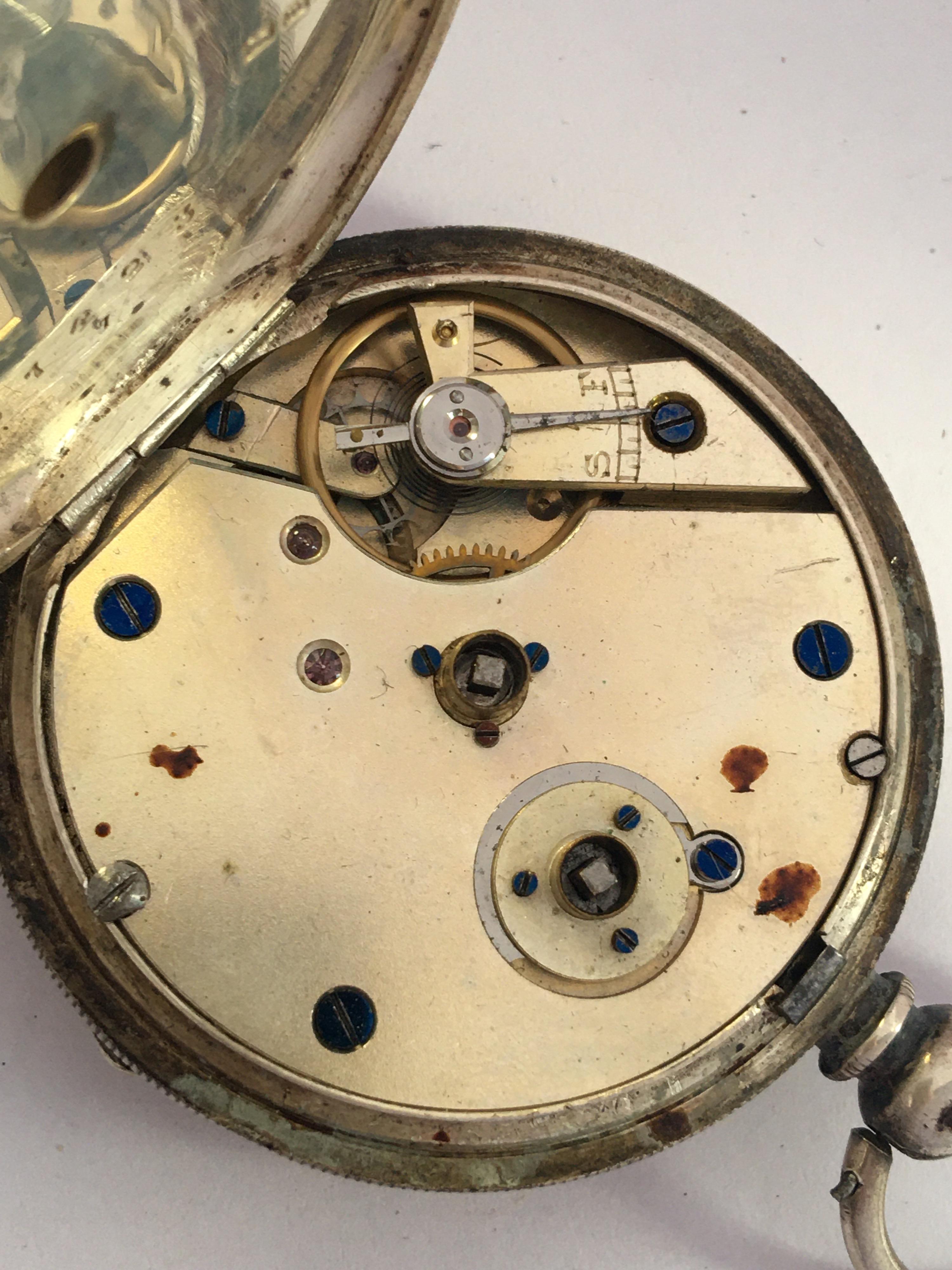 Antique Silver Key Winding Pocket Watch Signed KENDAL & DENT 1