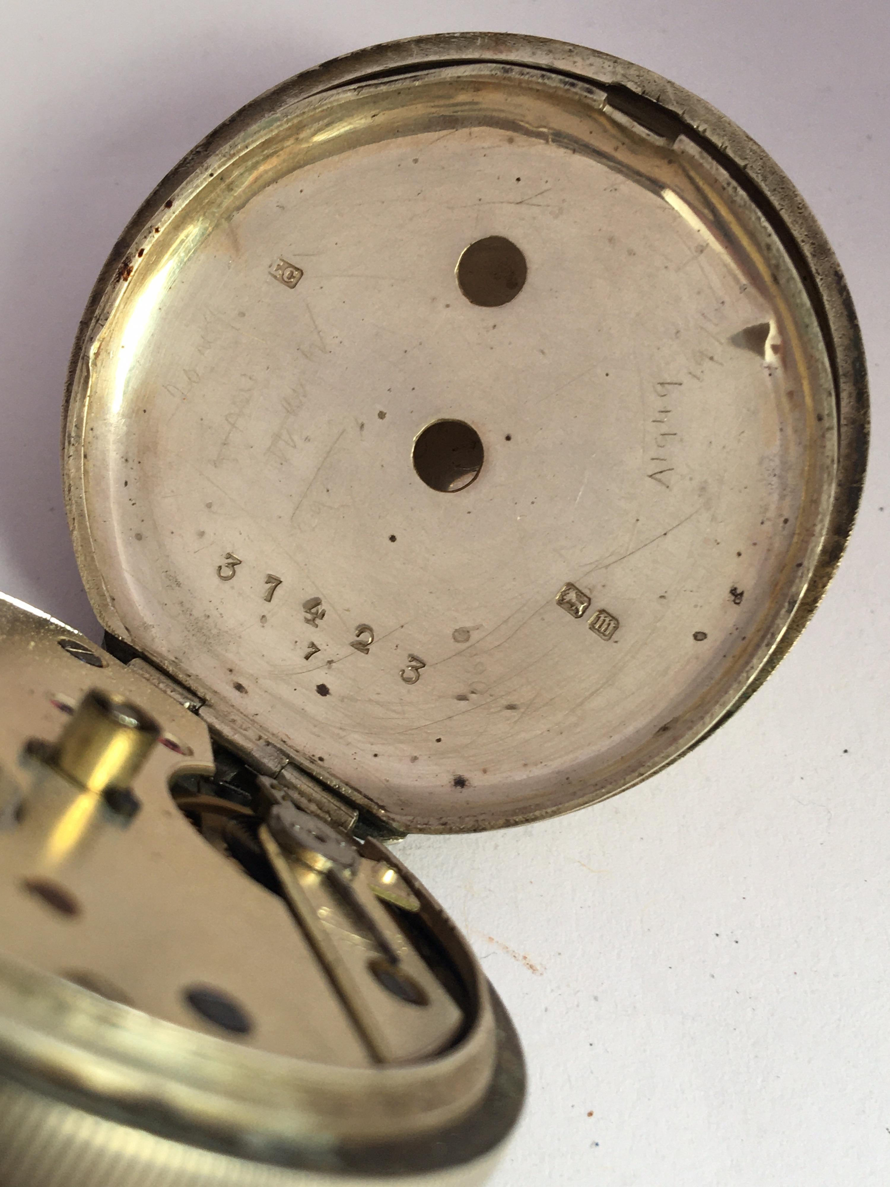 Antique Silver Key Winding Pocket Watch Signed KENDAL & DENT 2