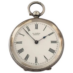 Antique Silver LA FIDELE, GENEVE Key-Wind Pocket Watch