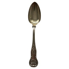 Antique Silver Large Spoon Galt Vintage Estate Classic Engraved Grooved