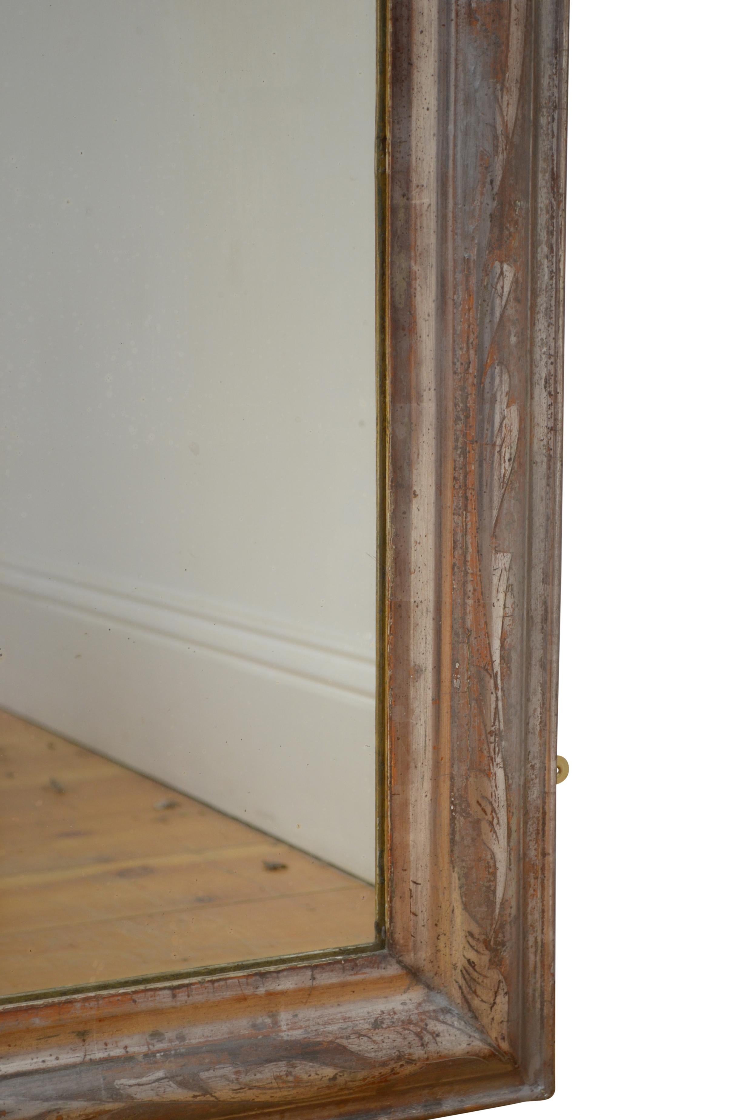 Antique Silver Leaf Chateau Mirror Wall Mirror Console H139cm en vente 4