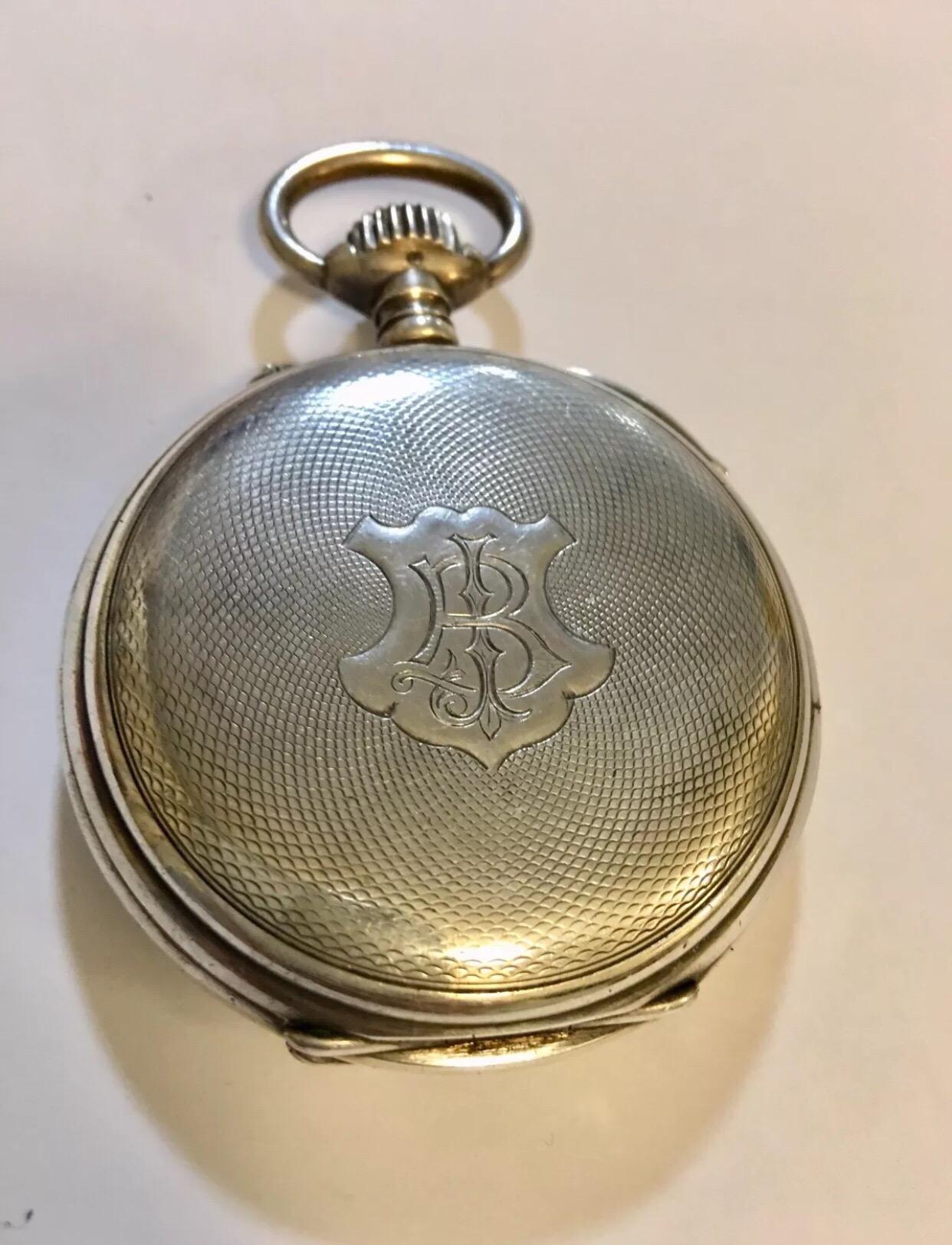 A Heavy silver Longines Pocket watch c.1880’s

it Won 3 gold medals and 7 silver medals in Paris Grand Prix exhibition in 1889. 

This watch is working and ticking well. the glass is missing. There’s a hairline crack across the dial