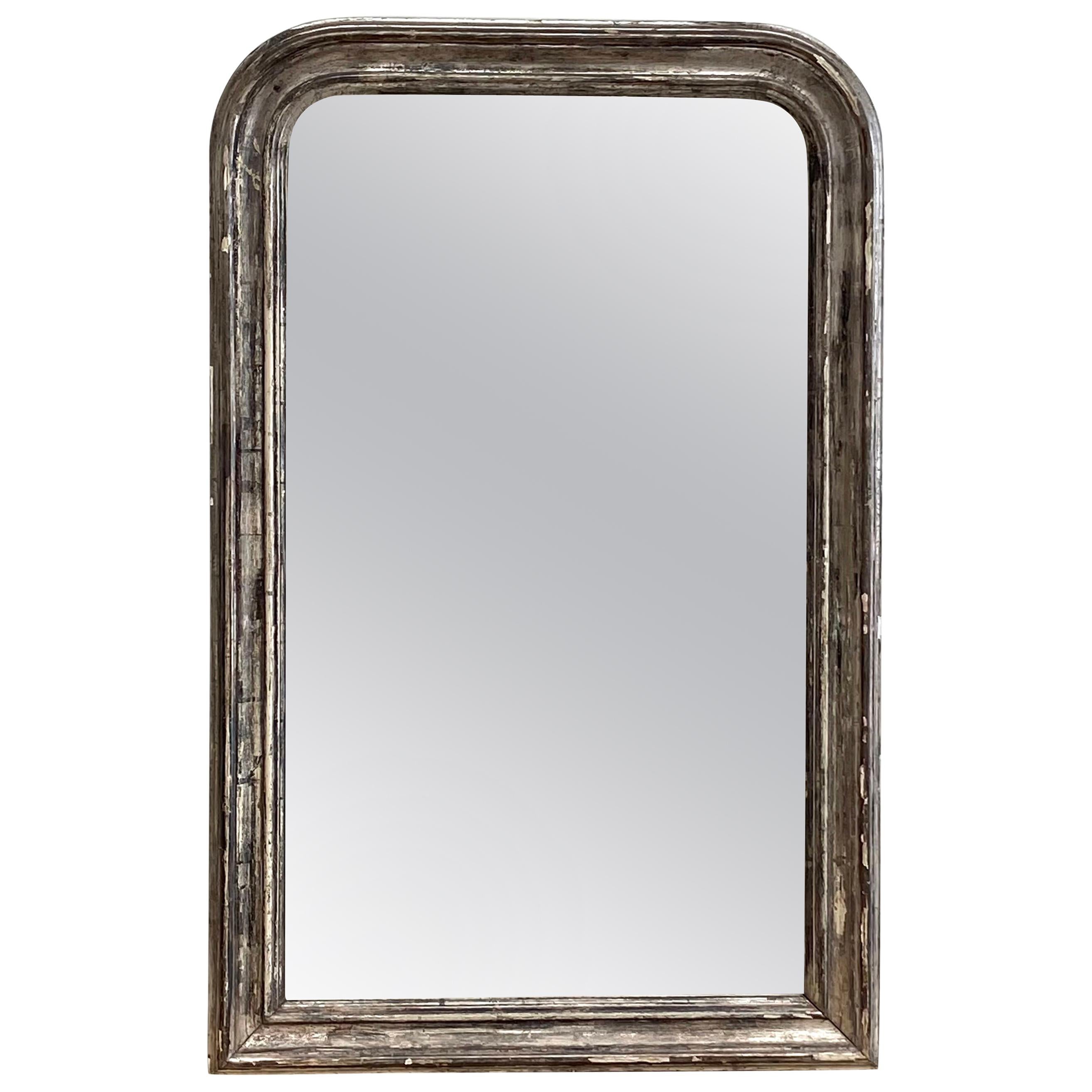 Antique Silver Louis Philippe Mirror