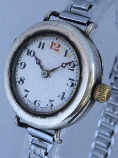 Antike silberne Zenith-Trench-Uhr mit Handaufzug