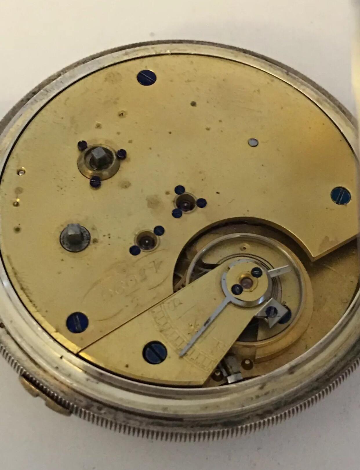 Antique Silver Marine Decimal Chronograph Pocket Watch 2