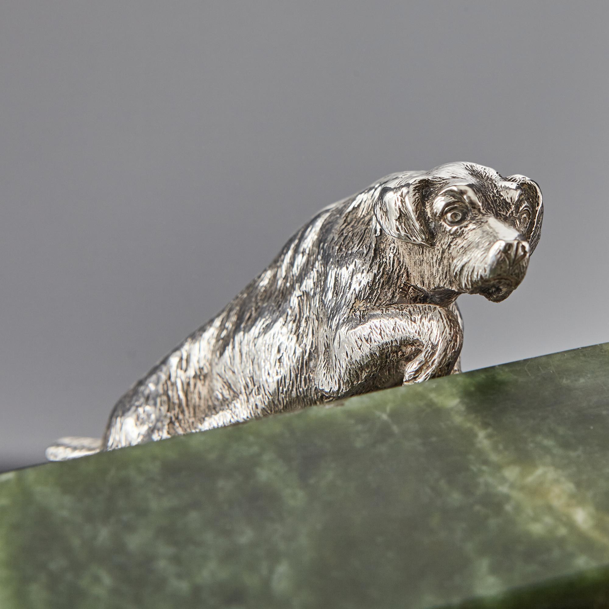 Edwardian Antique Silver Model of an English Spaniel