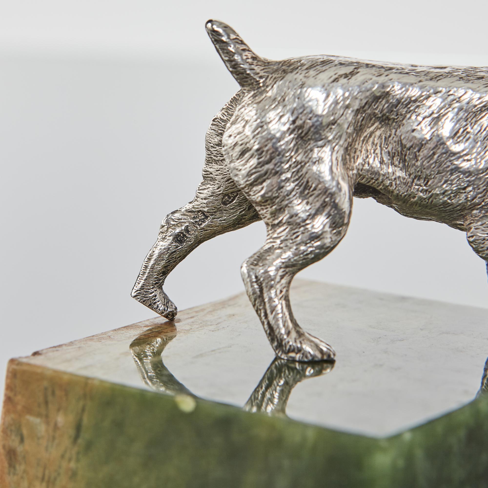 Antique Silver Model of an English Spaniel 2