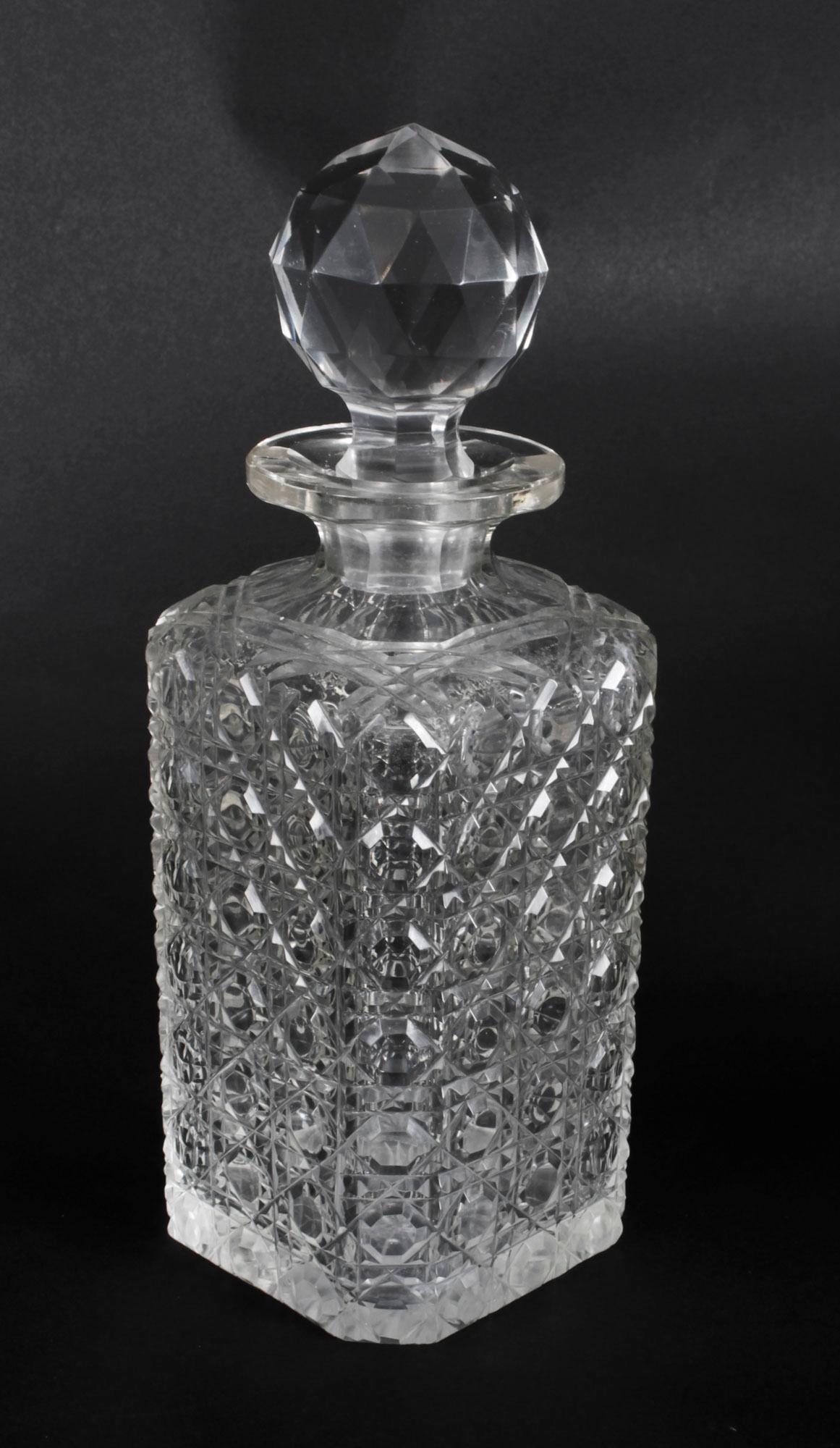 Antique Silver Mounted Burr Walnut 3 Crystal Decanter Tantalus Dry Bar 19th C 6