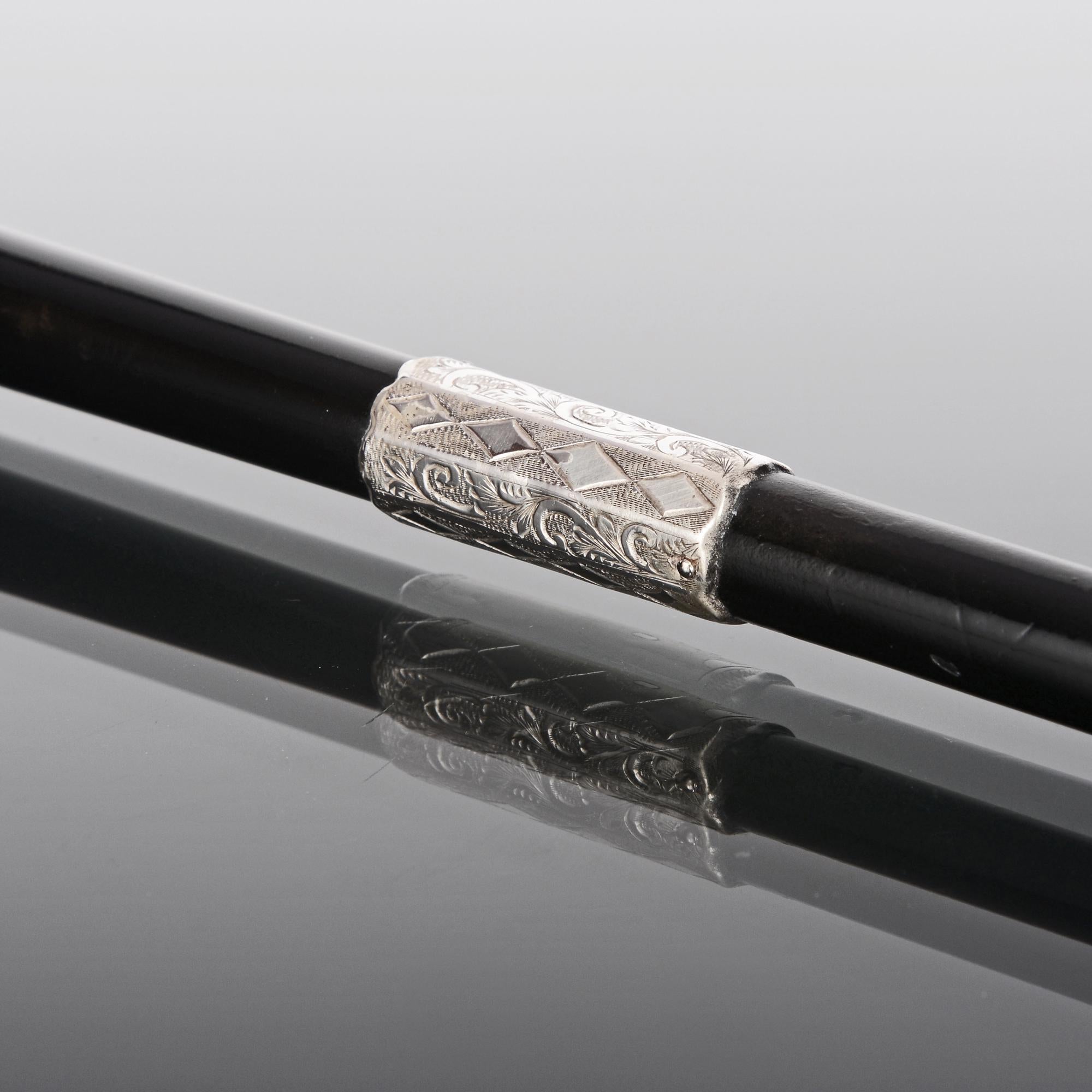 Antique Silver Mounted Conductor's Baton In Good Condition In London, GB