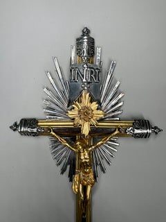 Antique silver-mounted crucifix