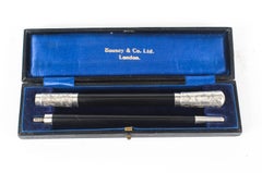 Antique Silver Mounted & Ebonised Conductor's Baton London 1915