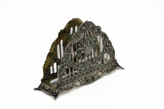 Antique silver napkin holder, Germany - Hanau, late 19th century.