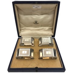 Vintage Silver Napkin Rings with Original Box