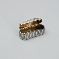 Antique Silver Niello Snuffbox With Racing Scene On The Lid