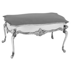 Antique silver novelty jewellery box modelled as a Queen Anne cabriole leg table