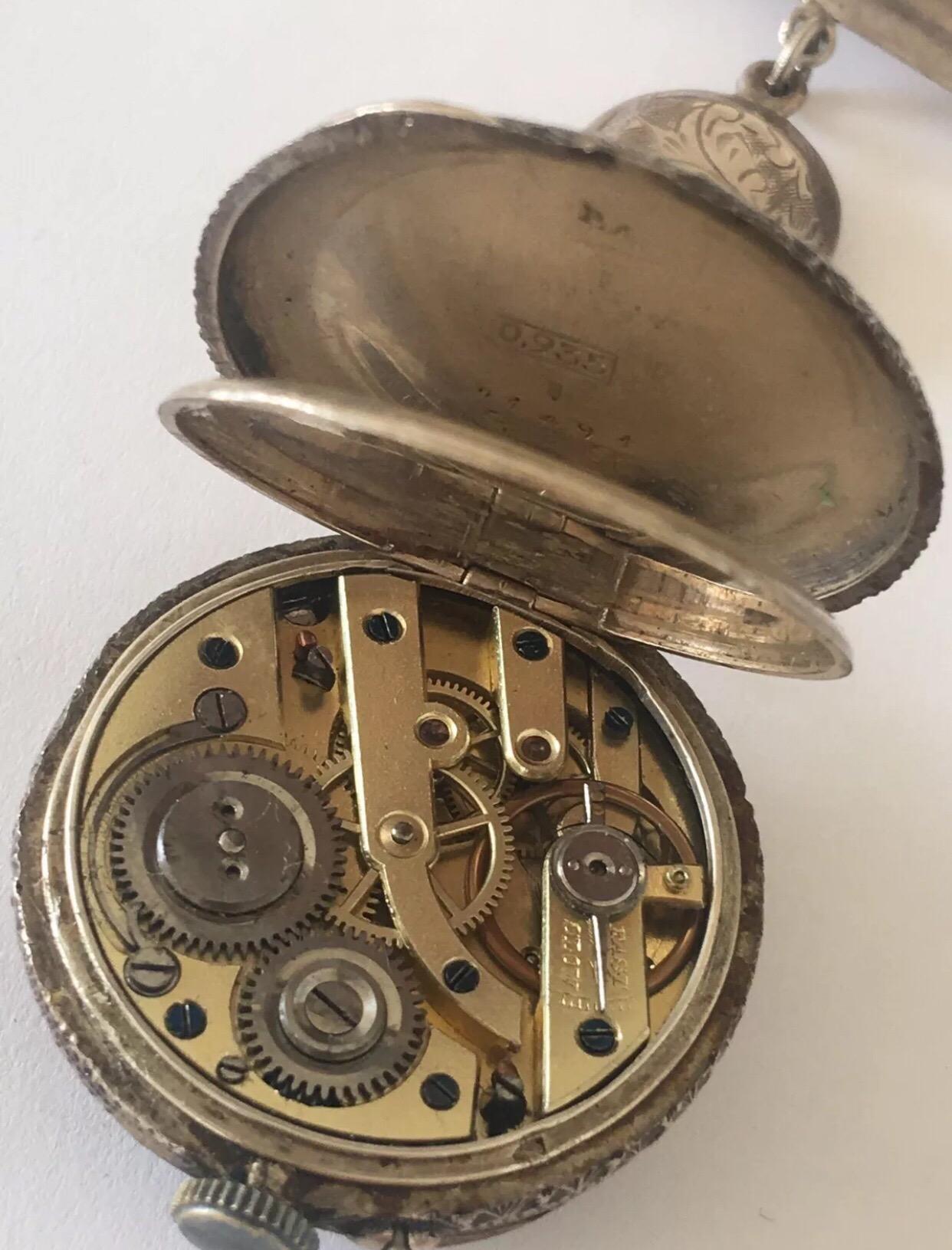 Antique Silver Nurses Fob Watch 3