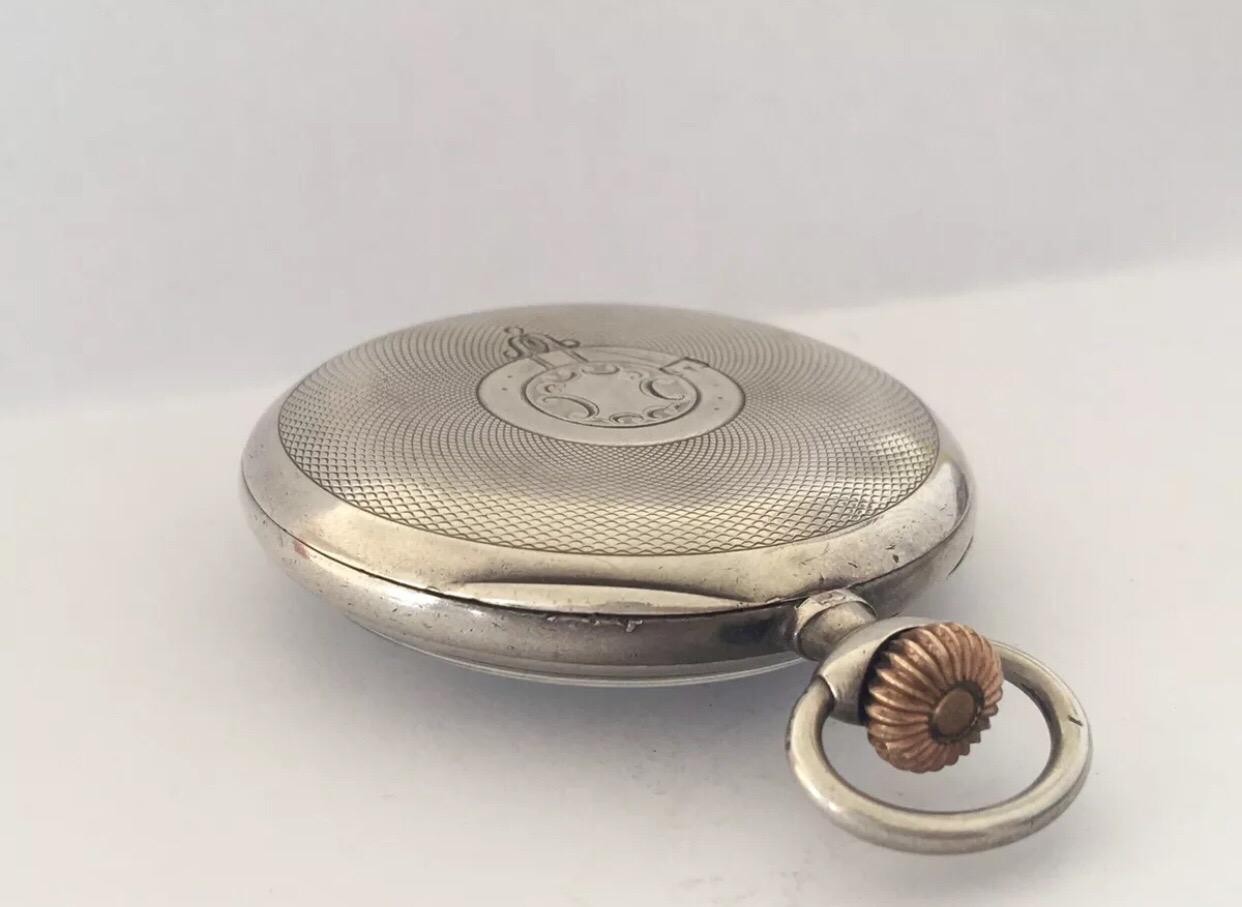 Antike Silber Omega Taschenuhr aus Silber 3