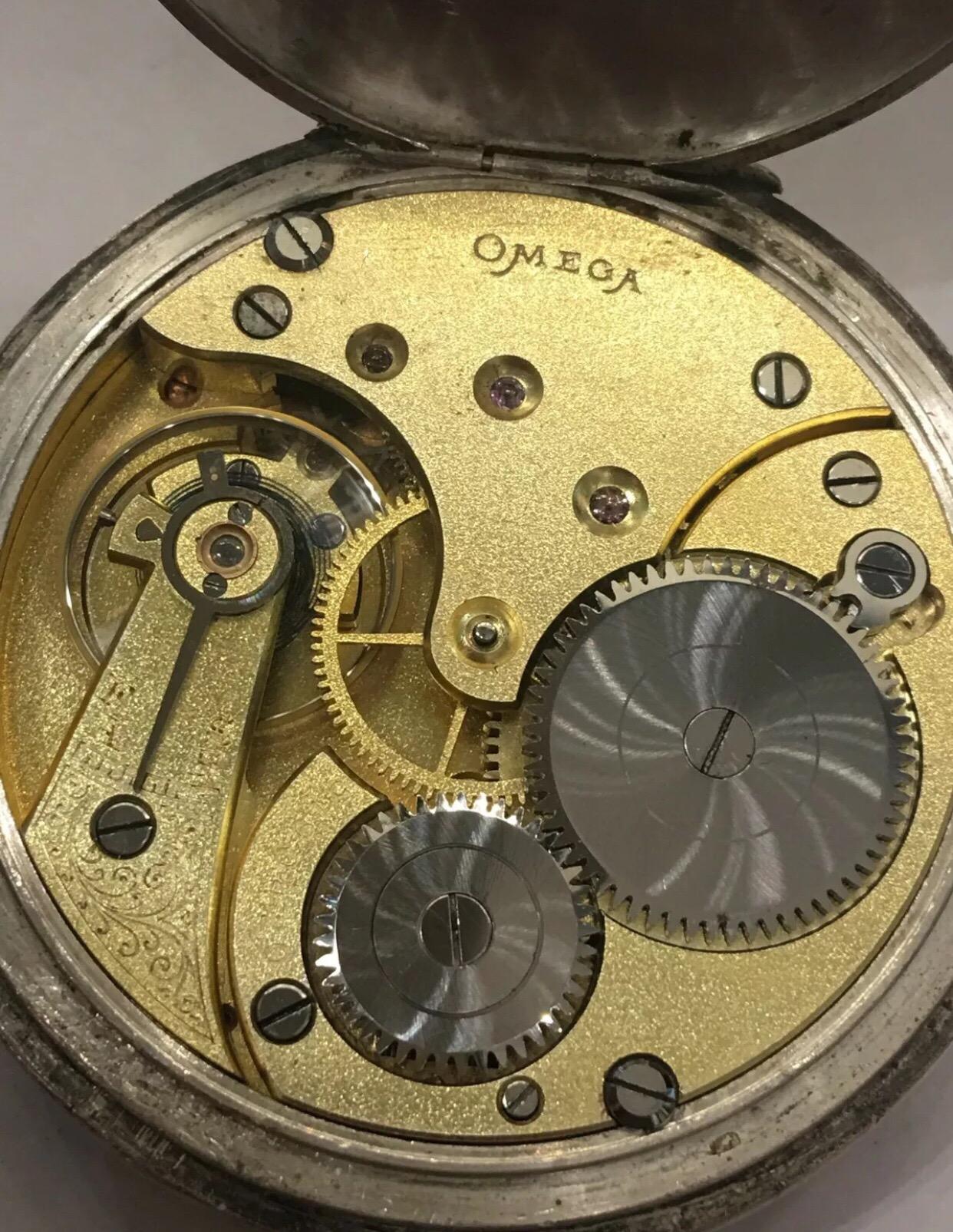 omega silver pocket watch
