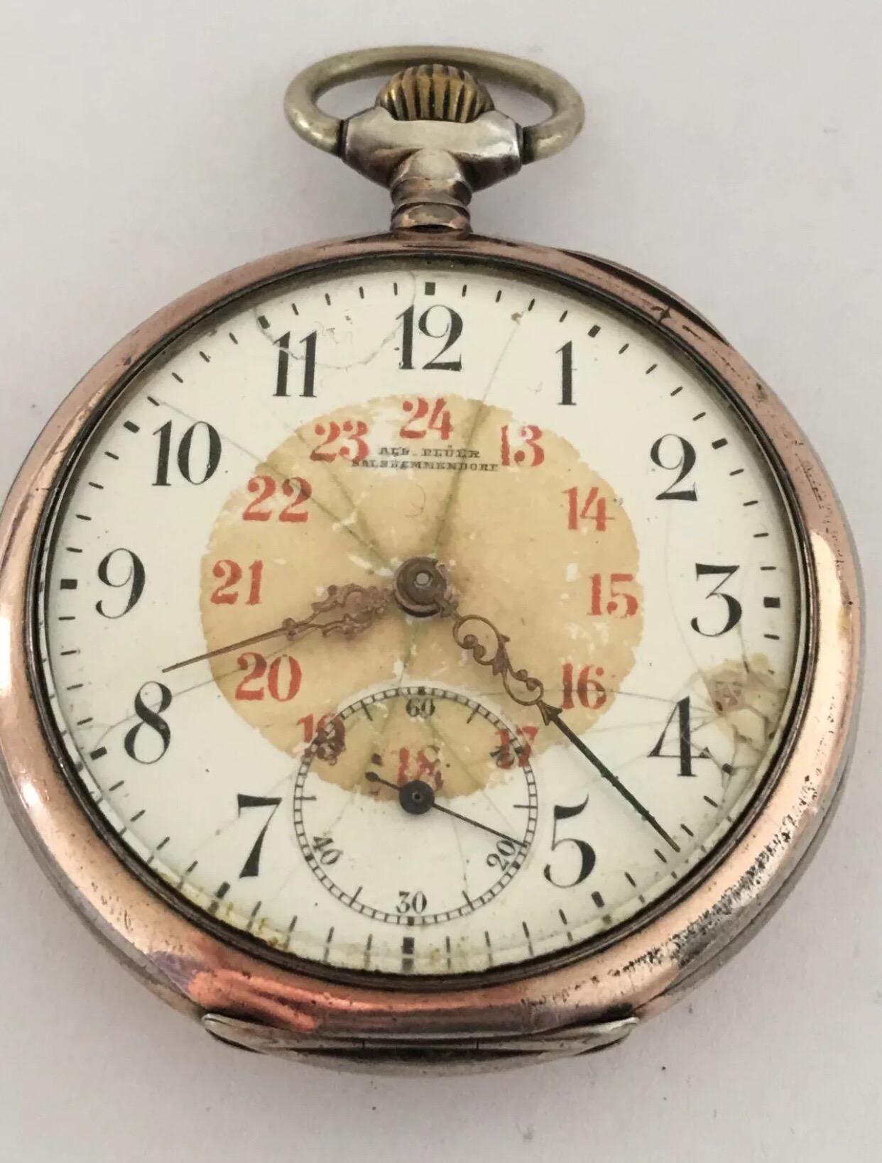 omega taschenuhr silber
