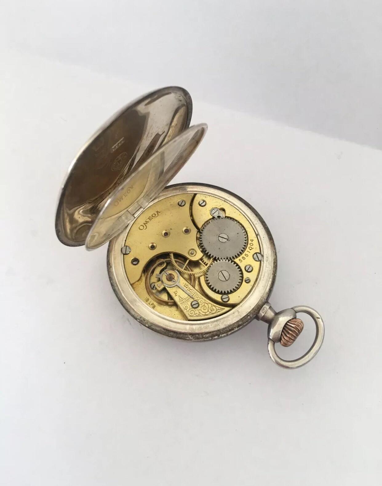omega taschenuhr silber alt