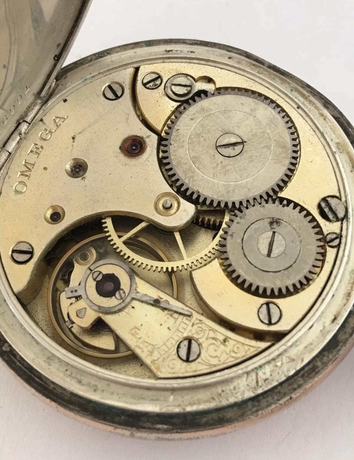 Women's or Men's Antique Silver Omega Pocket Watch