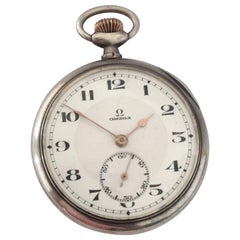 Antique Silver Omega Pocket Watch