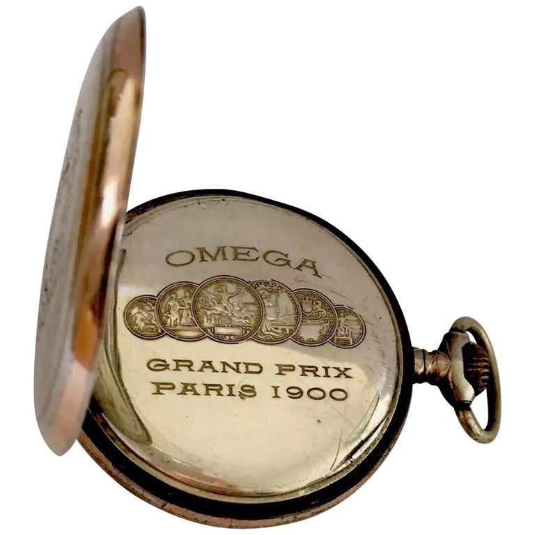 Montre de poche Omega en argent ancien sur 1stDibs | montre gousset omega  grand prix paris 1900
