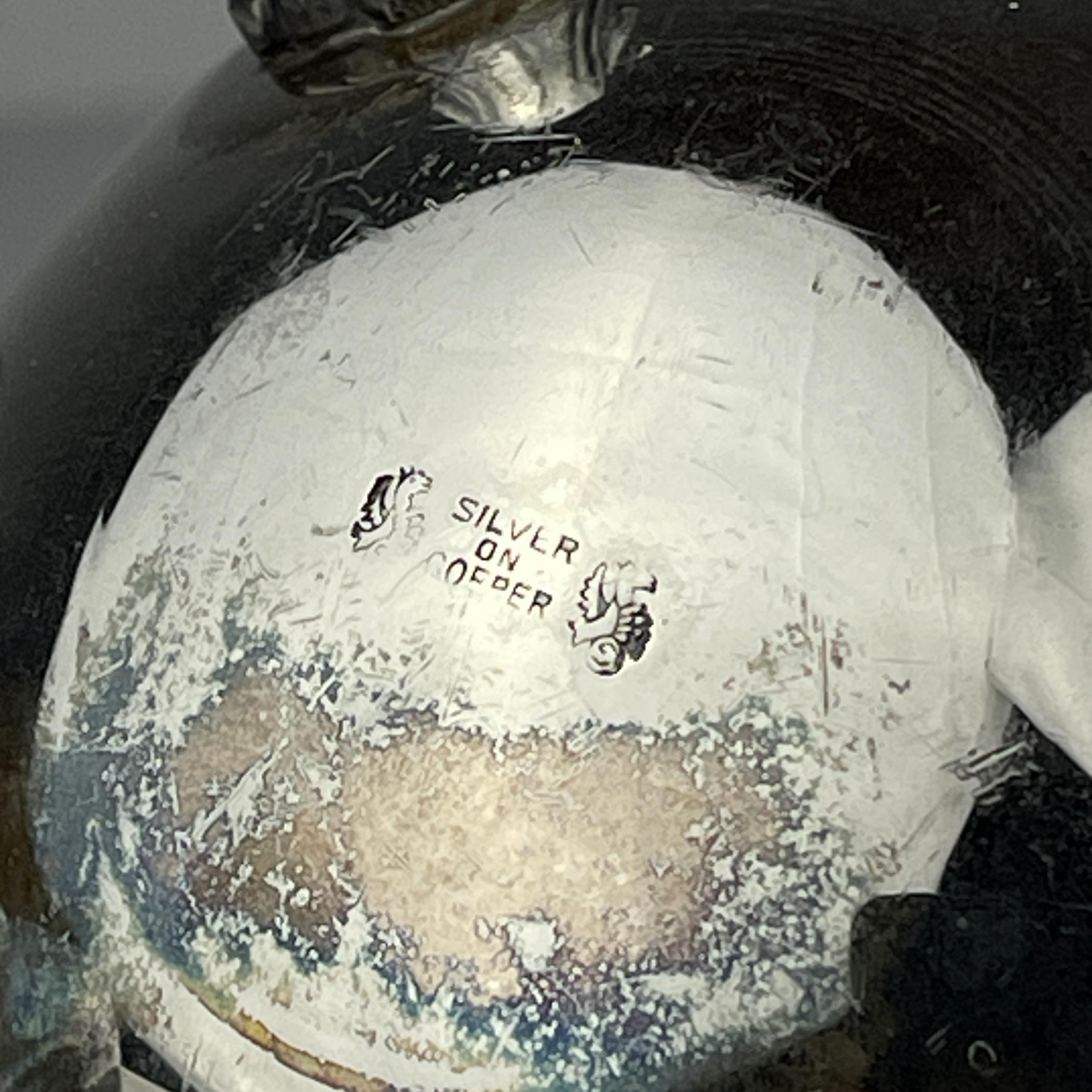 Antica teiera in argento su rame di Theodore B. Starr, USA, XIX secolo In condizioni buone in vendita a Miklavž Pri Taboru, SI