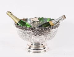 Antique Silver on Copper Wine Cooler by Barker Ellis 20th Century