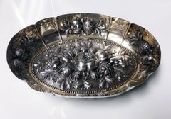 Antique Silver Parcel Gilt Fruit Dish, Germany, circa 1880