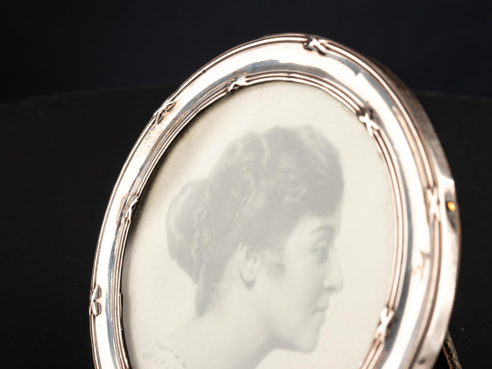 Marco antiguo de plata, Marco de fotos, Inglaterra, ca 1900 en venta 6