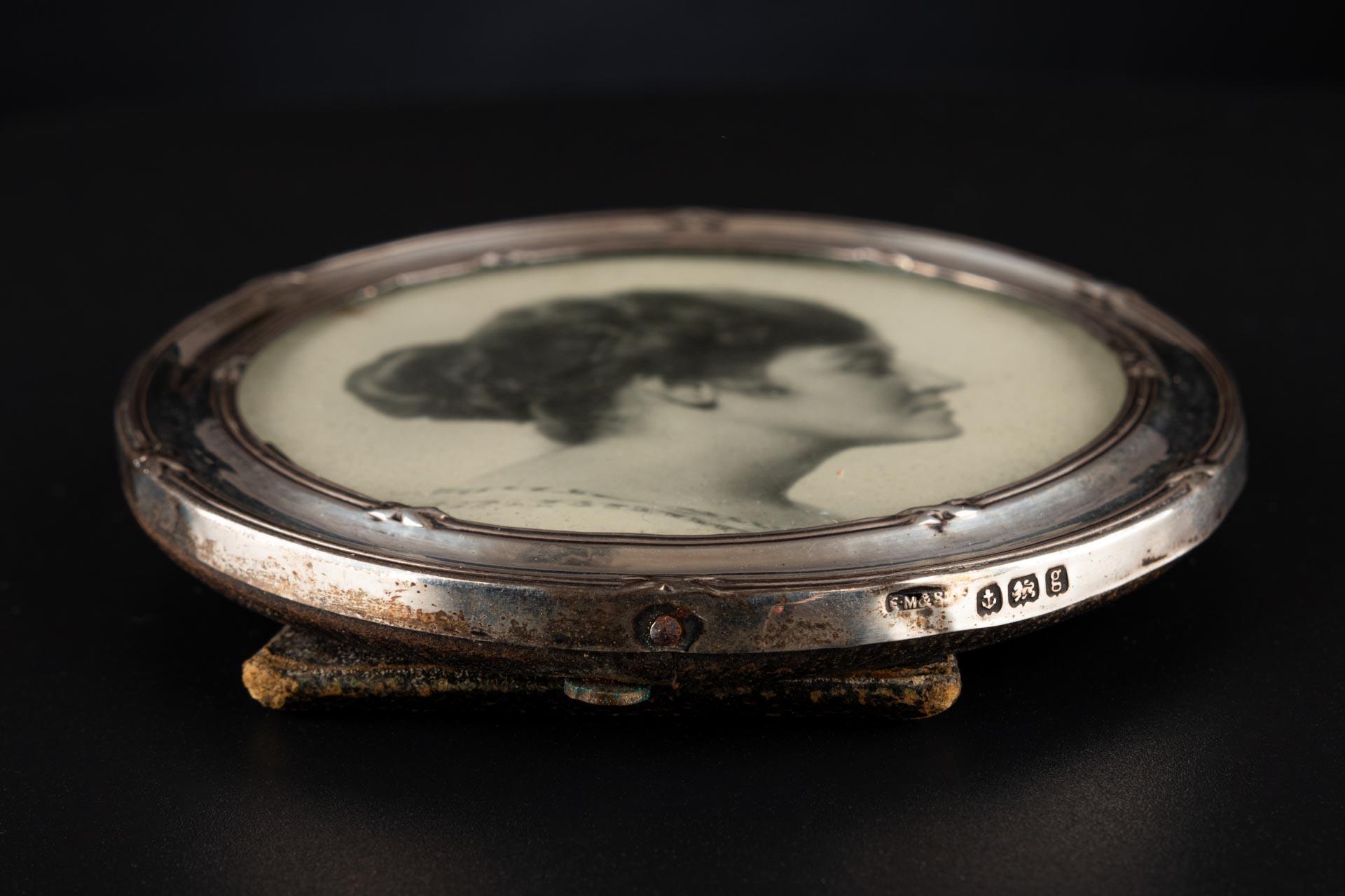 Marco antiguo de plata, Marco de fotos, Inglaterra, ca 1900 Inglés en venta