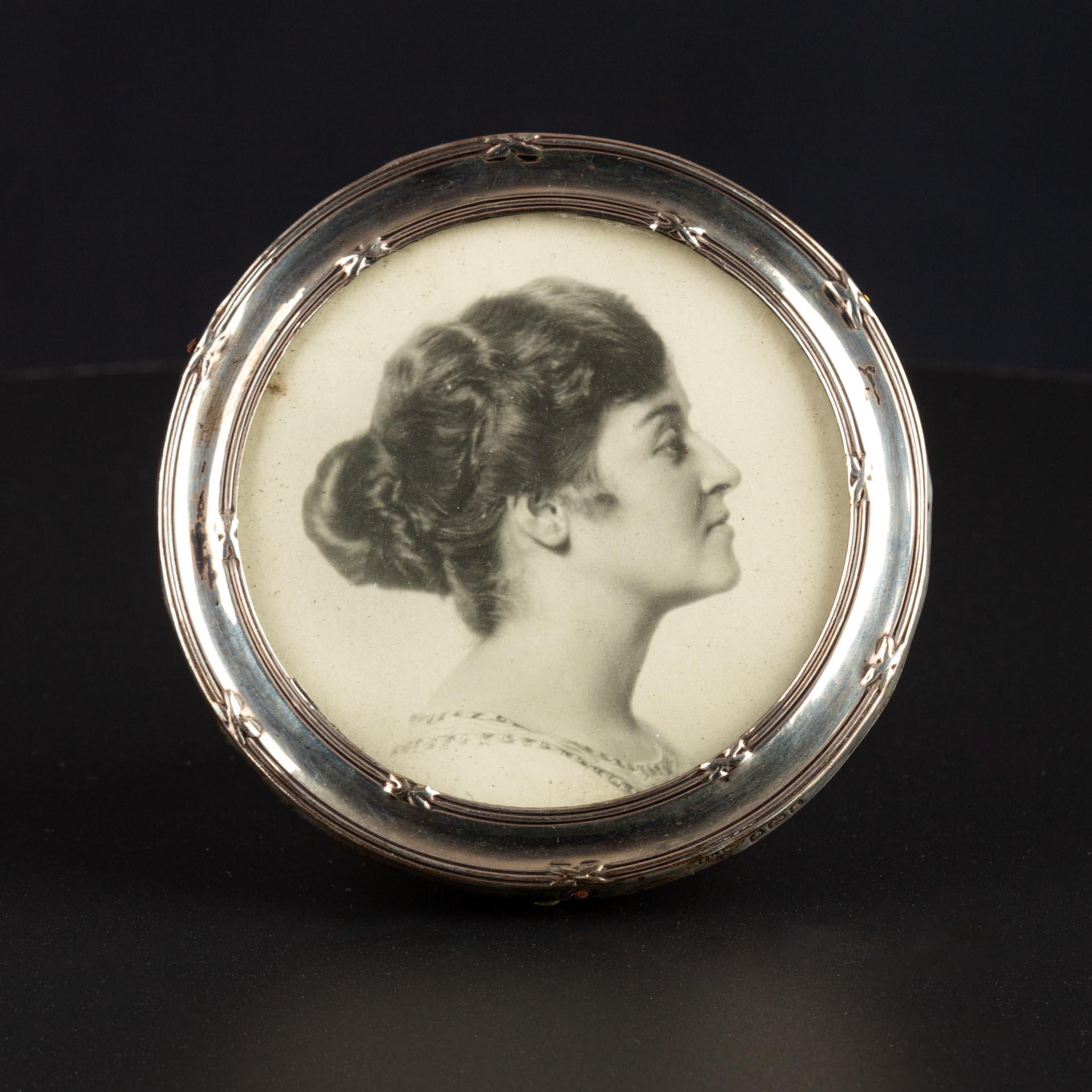 Marco antiguo de plata, Marco de fotos, Inglaterra, ca 1900 en Bueno estado para la venta en Greven, DE