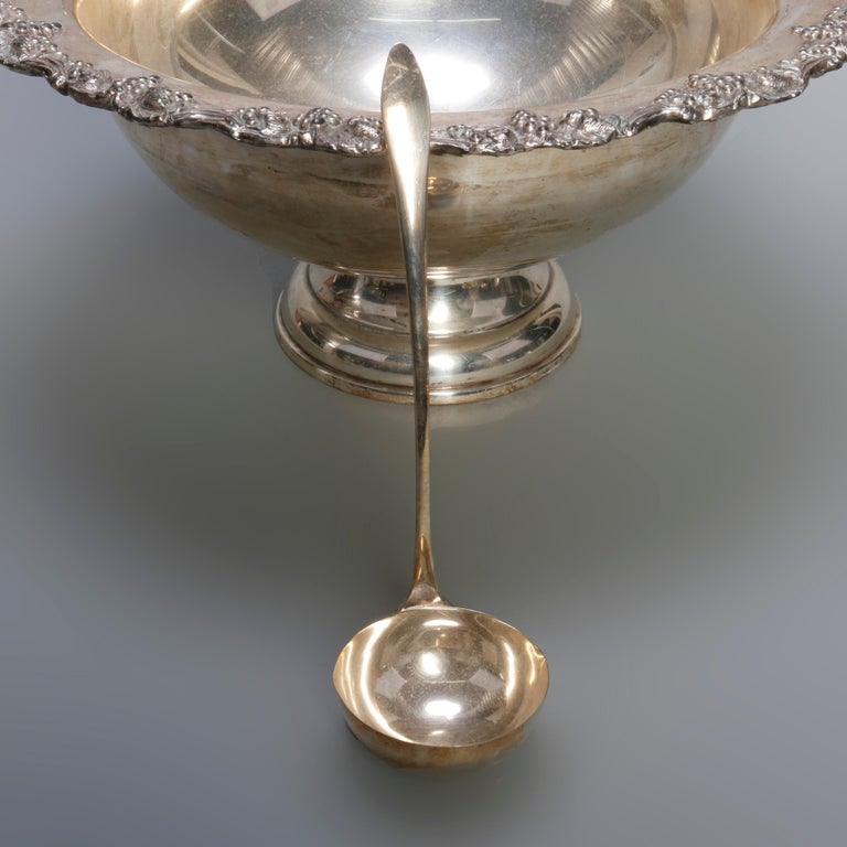 Antique Silver Plate 14Piece Grape and Vine Punch Bowl Set, circa 1880