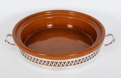 Antike Servierschale aus Silberblech und Terrakotta von Wiskemann, 1920er Jahre