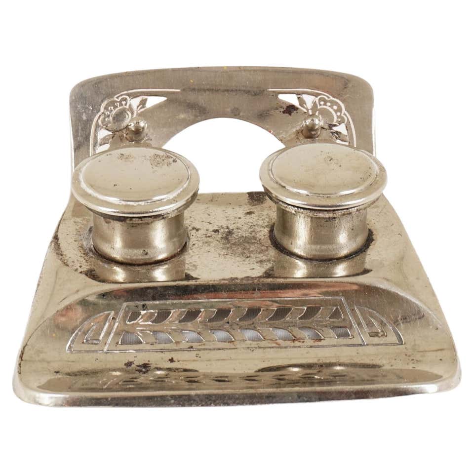 Antique Brass Double Inkwell, Scotland, 1900 For Sale at 1stDibs