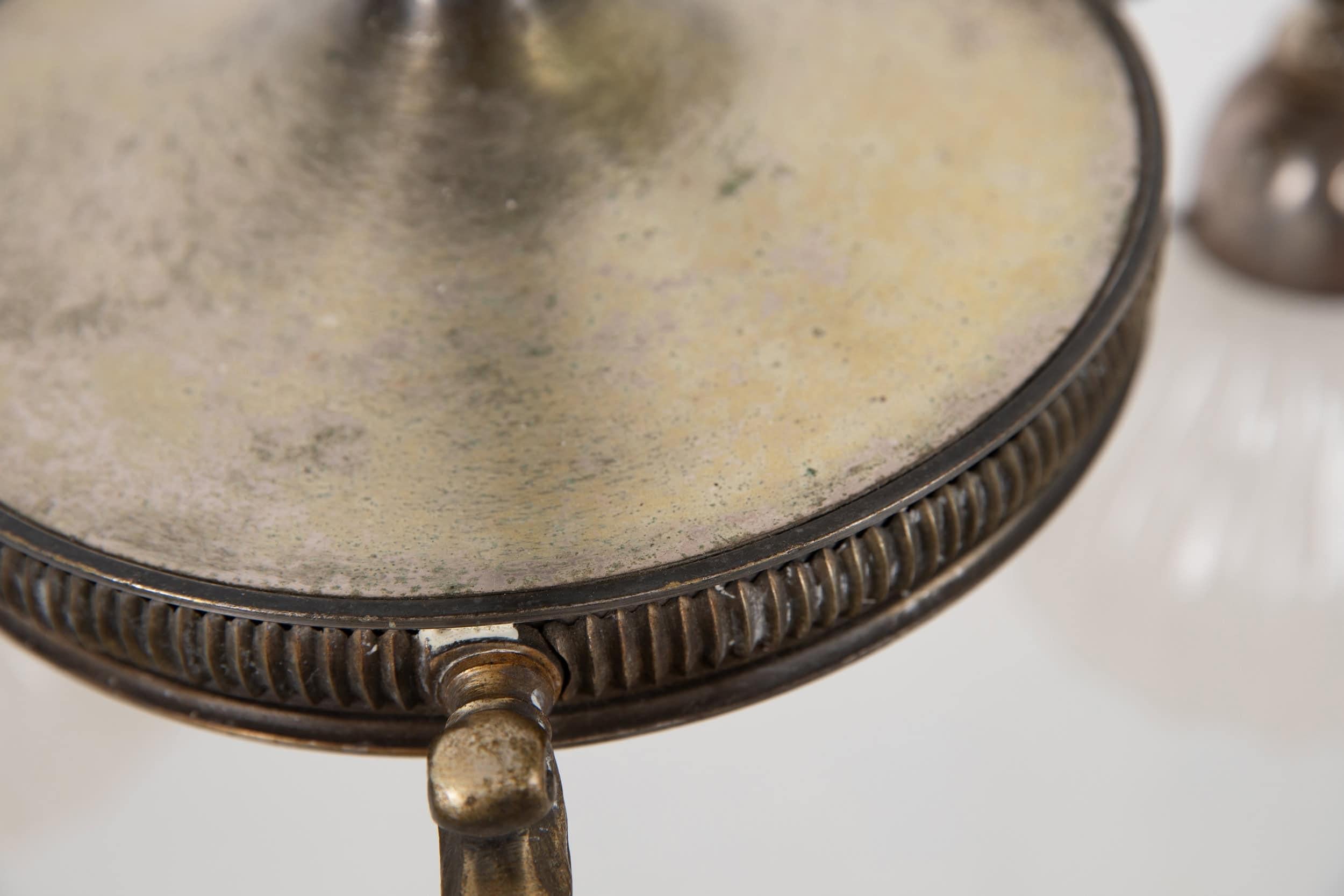 Antique Silver Plate Brass GEC Moonstone Glass Electrolier Pendant Light, C.1920 For Sale 1