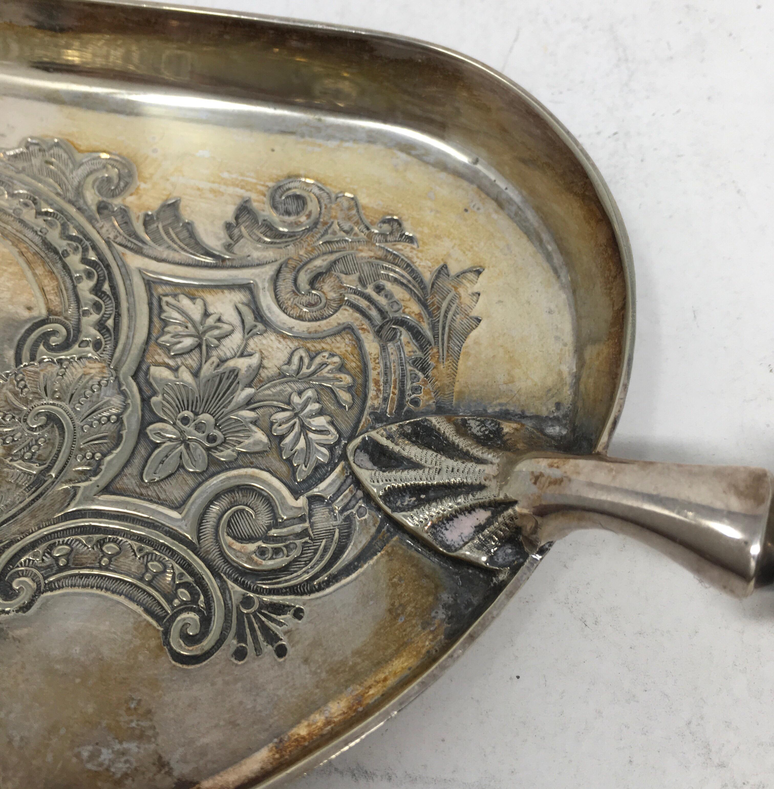 Antique Silver Plate Bread Crumber 2