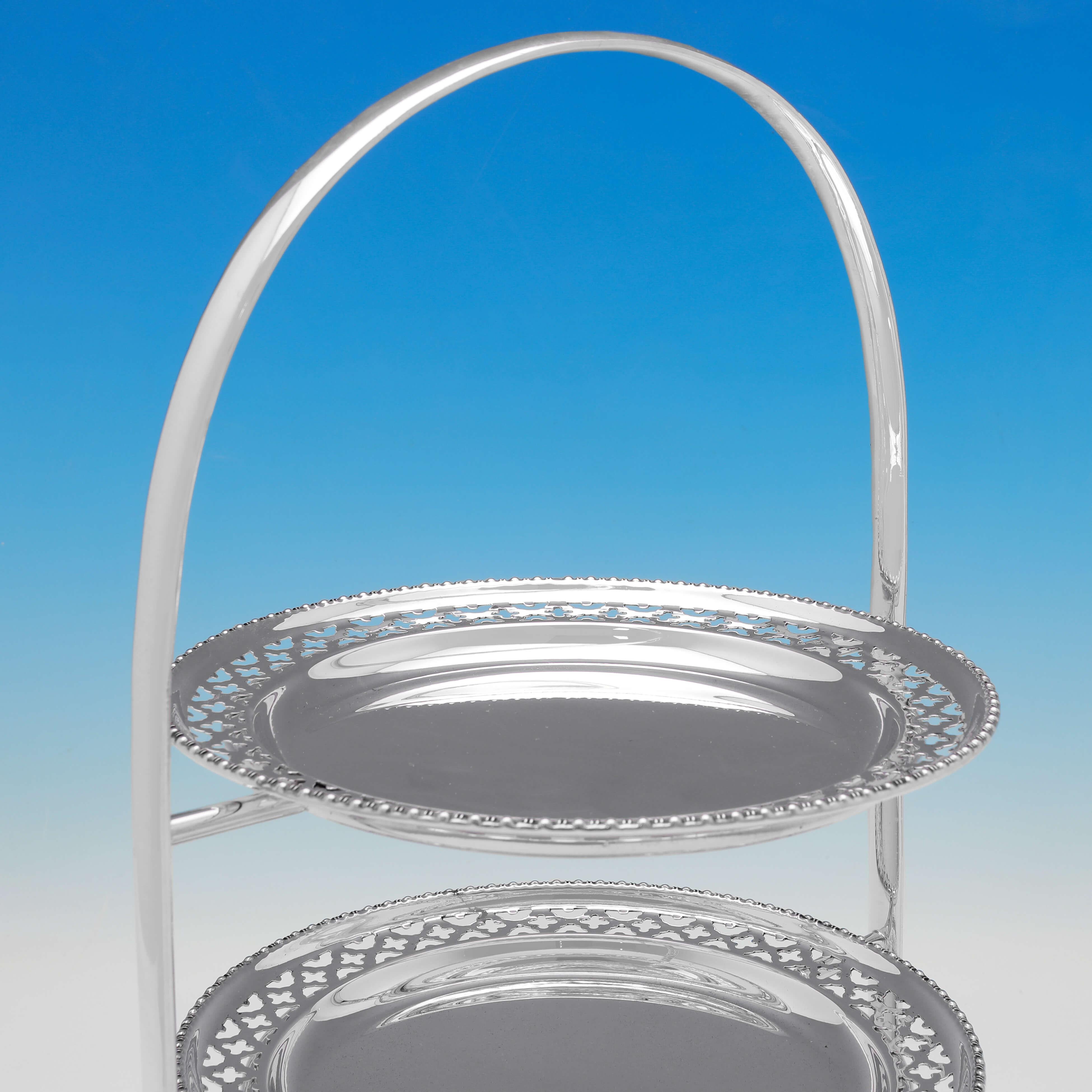 Antique Silver Plate Cake Stand - Afternoon Tea Accessory, circa 1920 In Good Condition In London, London